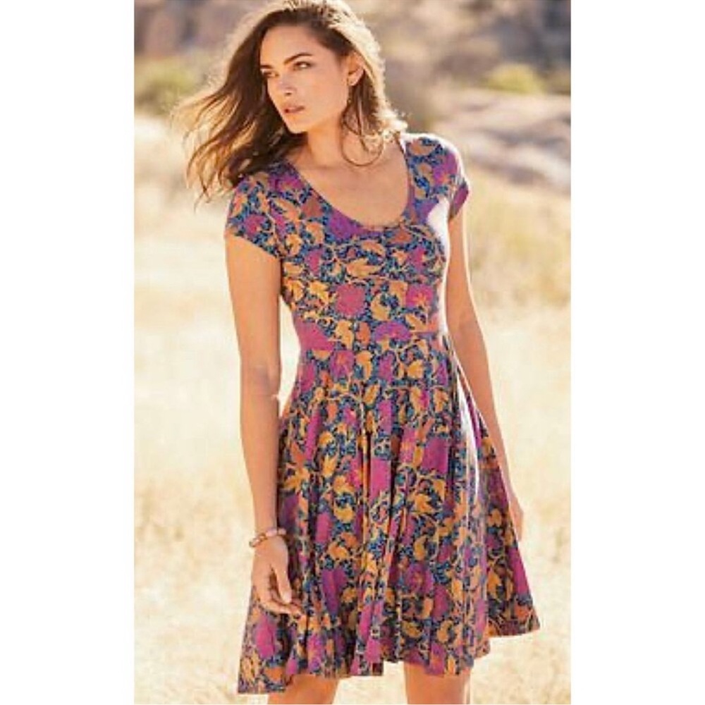 Peruvian Connection All-Over Floral Dress Size L